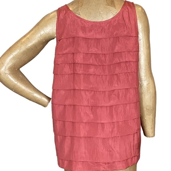 Eileen Fisher 100% Silk Ruffle Tiered Camisole Tank Top Sz L 277i - Picture 5 of 8
